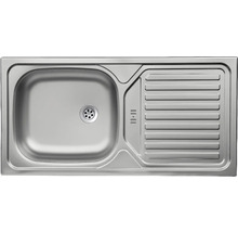 Évier en acier inoxydable avec égouttoir