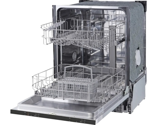 Offener Geschirrspüler mit Geschirrkörben