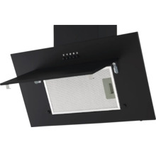 Schwarze Dunstabzugshaube mit Metallfilter
