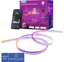 Govee Neon Seil Licht 2s zur individuellen Gestaltung mit Smartphone Steuerung, Matter Logo, Alexa Logo und Google Home Logo