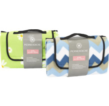 Deux couvertures de pique-nique, environ 130 x 170 cm, avec poignée de transport et dos isolé