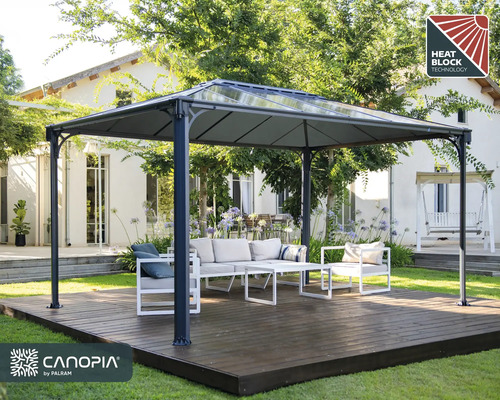 Pavillon avec coin salon et label Heat Block Technology