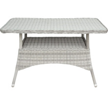 Table de jardin en rotin avec espace de rangement