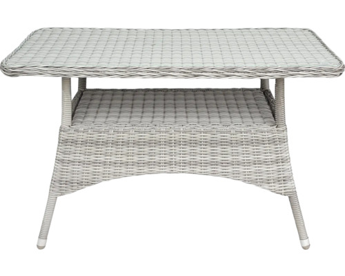 Table de jardin en rotin avec espace de rangement