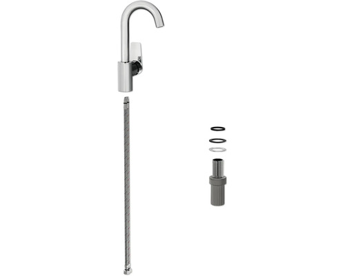 Küchenarmatur mit Anschlussschlauch und Befestigungsmaterial