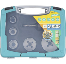 Jeu de scies cloches Wolfcraft dans une mallette en plastique