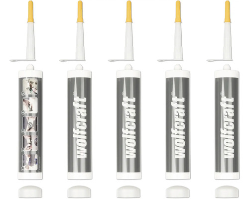 Mehrere Kartuschen mit Montagekleber der Marke Wolfcraft