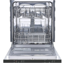 Offener Geschirrspüler mit Körben