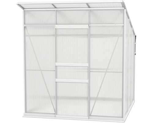 Gewächshaus mit Schiebetür aus Polycarbonat