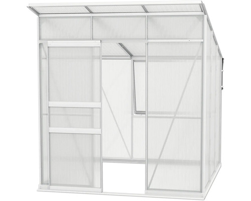 Gewächshaus mit Schiebetür und Fenster