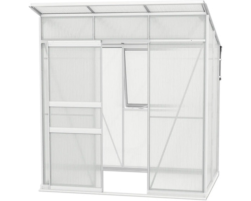 Gewächshaus mit Schiebetür und Fenster