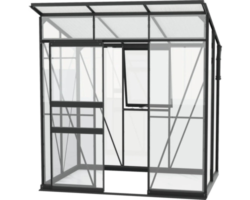 Gewächshaus mit Schiebefenster und Lüftungsfenster