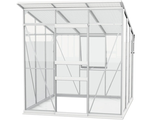 Gewächshaus mit Schiebetür und Fenstern