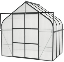 Gewächshaus mit Stahlrahmen und Polycarbonatplatten