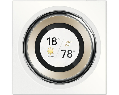 Digitales Thermostat mit Temperaturanzeige und Wettervorhersage