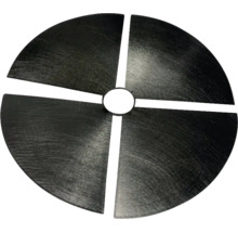 Kreisrunde Abdeckplatte mit Ausschnitten