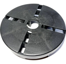 Couvercle rond avec ouverture centrale et quatre fentes