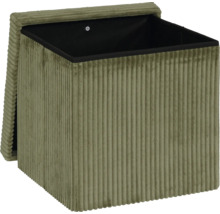 Boîte de rangement avec revêtement en velours côtelé et couvercle amovible