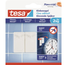 Clous adhésifs Tesa pour carrelage et métal, capacité de charge deux kilogrammes