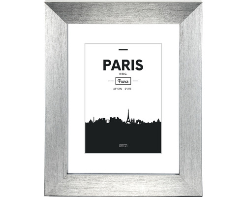 Bilderrahmen Kunststoff Paris silber 10x15 cm