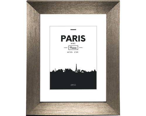 Cadre photo en PVC Paris acier 10x15 cm
