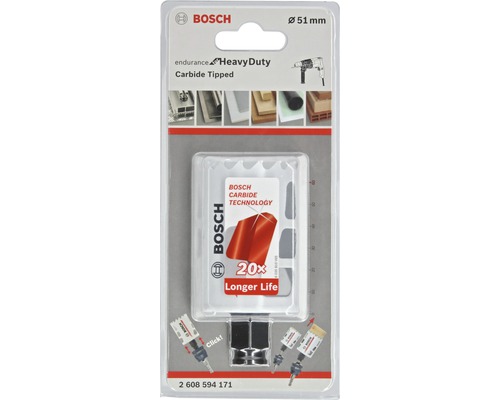 Scie cloche Bosch à pointe en carbure, diamètre 51 mm