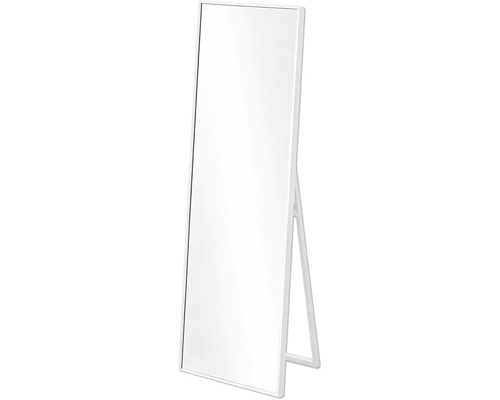 Standspiegel Ganzkörperspiegel Kunststoff weiß 30x150 cm Rechteckiger Standspiegel mit weißem Rahmen