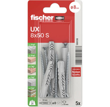 Fischer Universaldübel UX 8 x 50 mit Schrauben, 5 Stück