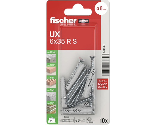 Fischer UX 6x35 RS Dübel, 10 Stück