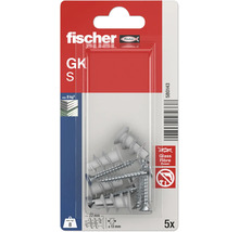 fischer GK S chevilles pour plaques de plâtre, lot de 5