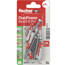 Fischer Dübel DuoPower 8x40 S PH, 8 Stück