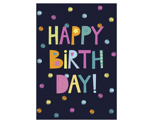 Carte d'anniversaire avec l'inscription Happy Birthday