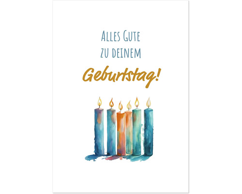 Carte de vœux joyeux anniversaire avec des bougies