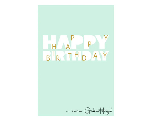 Carte d'anniversaire avec l'inscription Happy Birthday