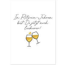 Illustration avec deux verres à vin et le texte : En années vin rouge, tu es encore plus délicieux maintenant !