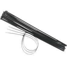 Schwarze Kabelbinder im Bündel