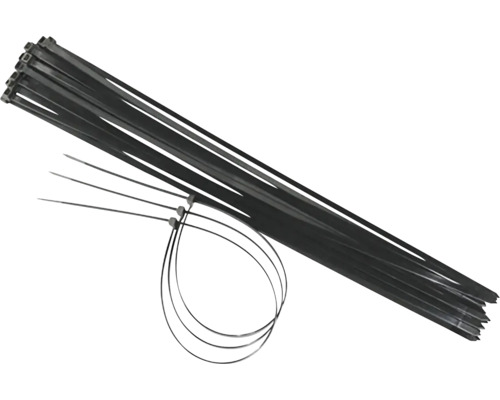 Collier de serrage 550 x 7,6 mm noir 25 pièces Attaches de câbles noires en faisceau