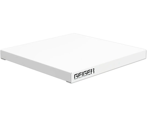 Tischauflage Palatino TOP Stahl 50 x 50 x 9 cm RAL 9006 weißaluminium Geiger Tischplatte