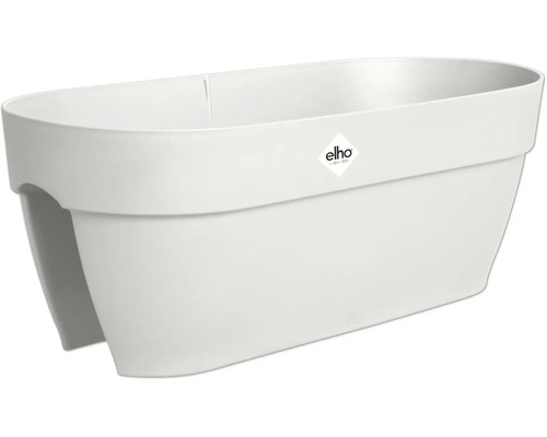 Jardinière de balcon blanche avec le logo Elho