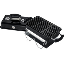 Gril à charbon de bois portable avec grille et affichage de la température