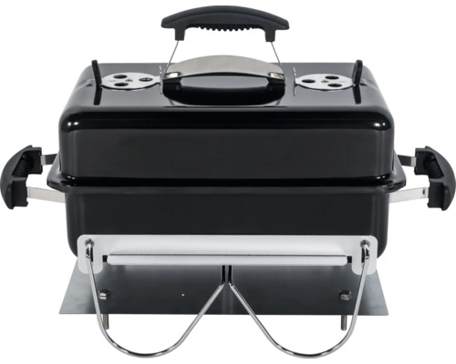 Barbecue portable au charbon de bois avec couvercle et poignée