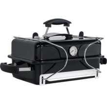 Barbecue à charbon de bois noir avec thermomètre