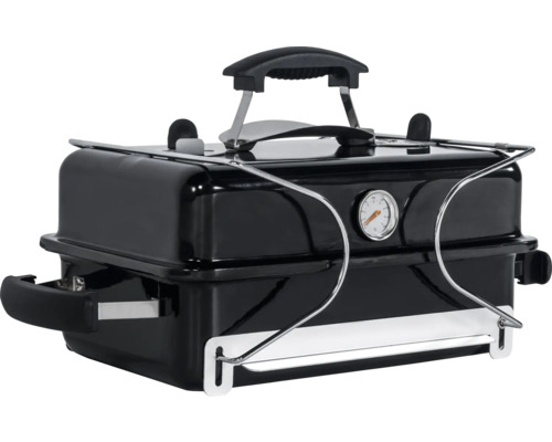 Barbecue à charbon de bois noir avec thermomètre