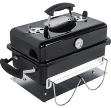 Gril à charbon de bois portable avec thermomètre et poignée de transport