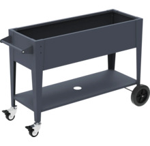 Jardinière sur roulettes avec étagère de rangement