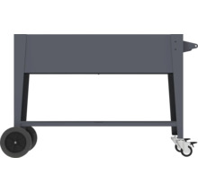 Chariot de barbecue avec roues et étagère de rangement