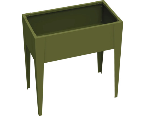 Hochbeet aus Metall mit vier Füßen