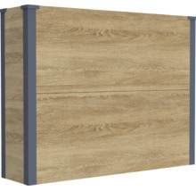 Wandschrank in Holzoptik mit Eckprofilen