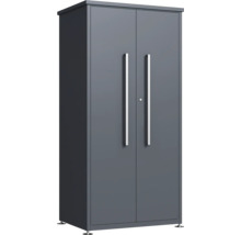 Metallschrank mit zwei Türen und Griffen