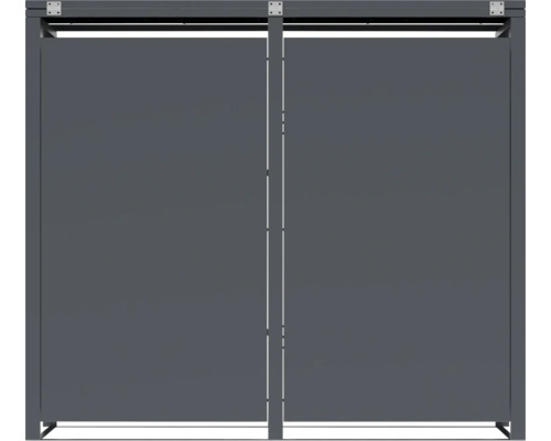 Blickdichtes Schiebeelement für eine Terrassenüberdachung